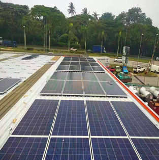 Trapezoid टिन छत सौर परियोजना -450 किलोवाट मलेशिया में